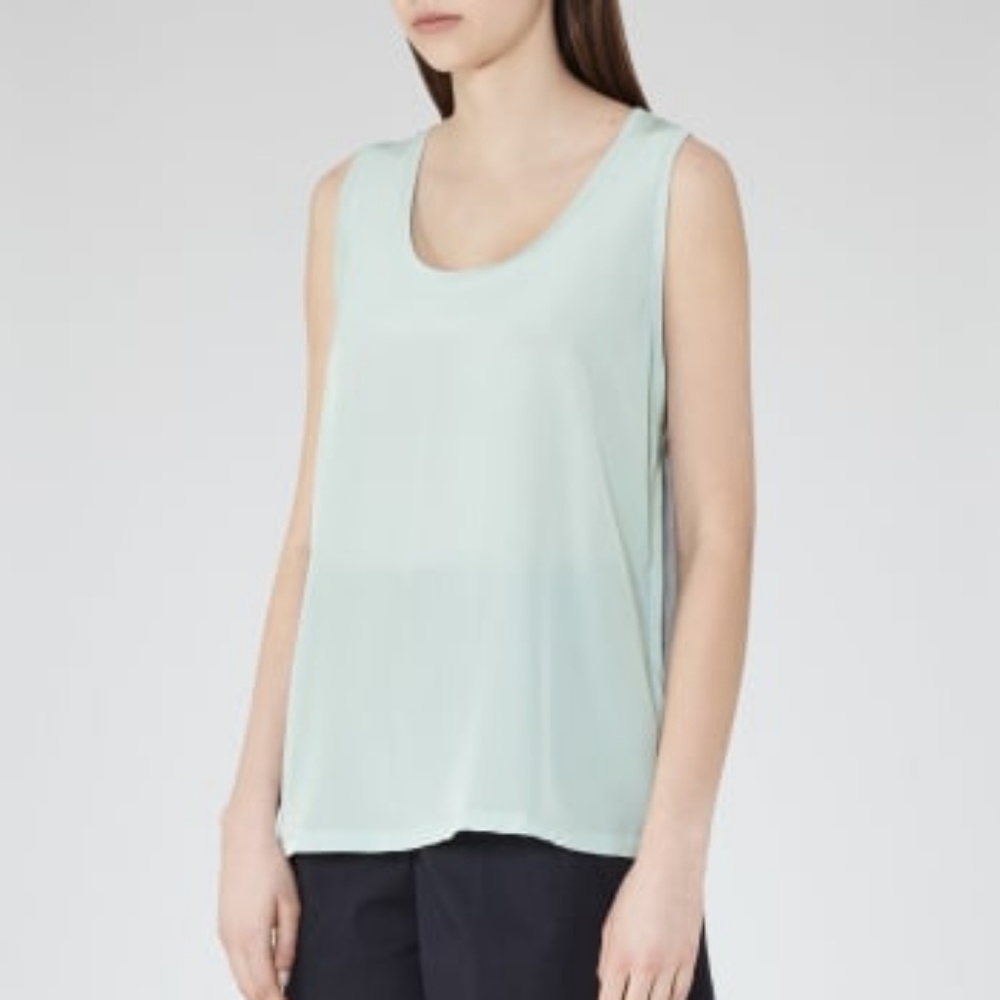 Reiss Reiss Sandy Contrastfront Tank light blue